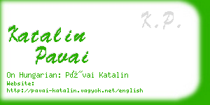 katalin pavai business card